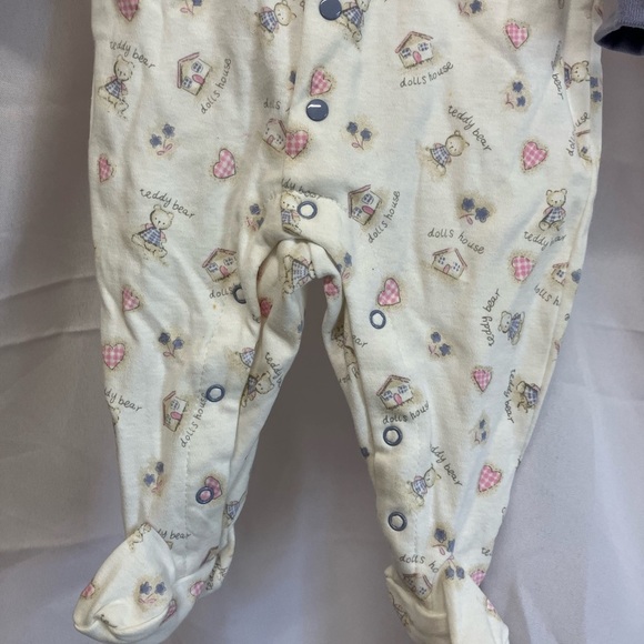 Miniwear Cream and Purple Woodland Footies - Picture 7 of 10